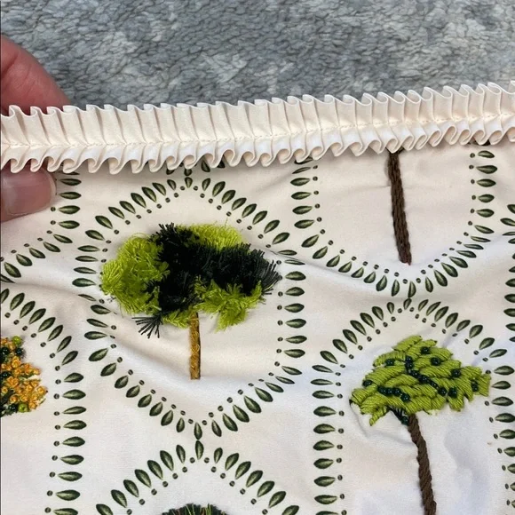 NWT Agua Bendita Nopal Arboleda Hand Embroidered Bikini Bottom Swim Trees XL - Picture 6 of 15